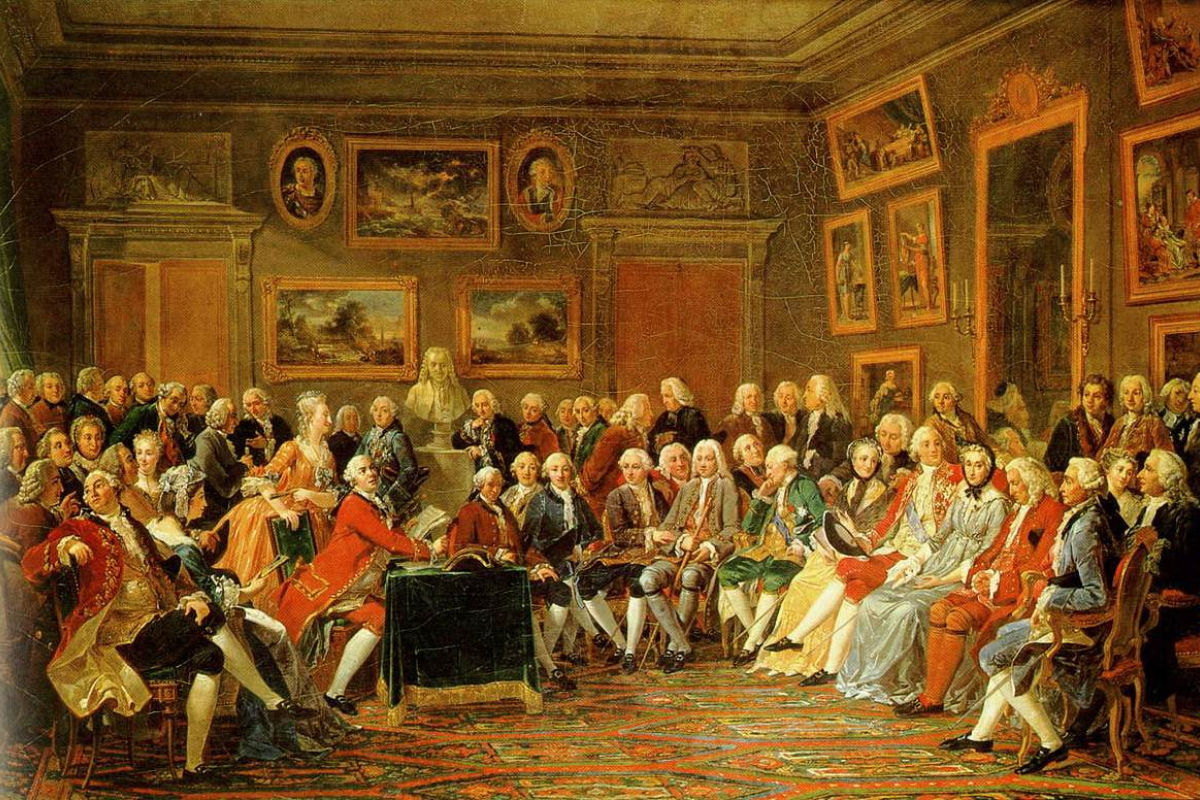 Der literarische Salon von Madame Geoffrin (1755)