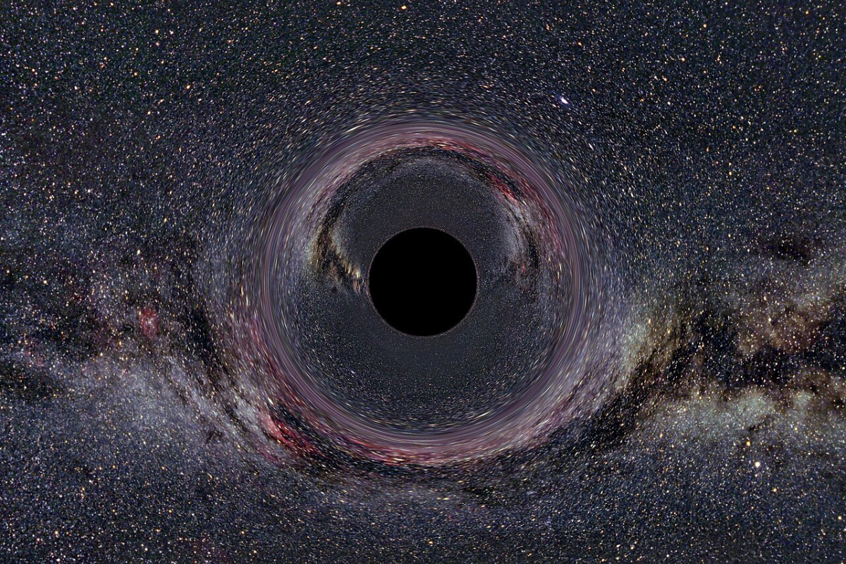 Simuliertes Schwarzes Loch