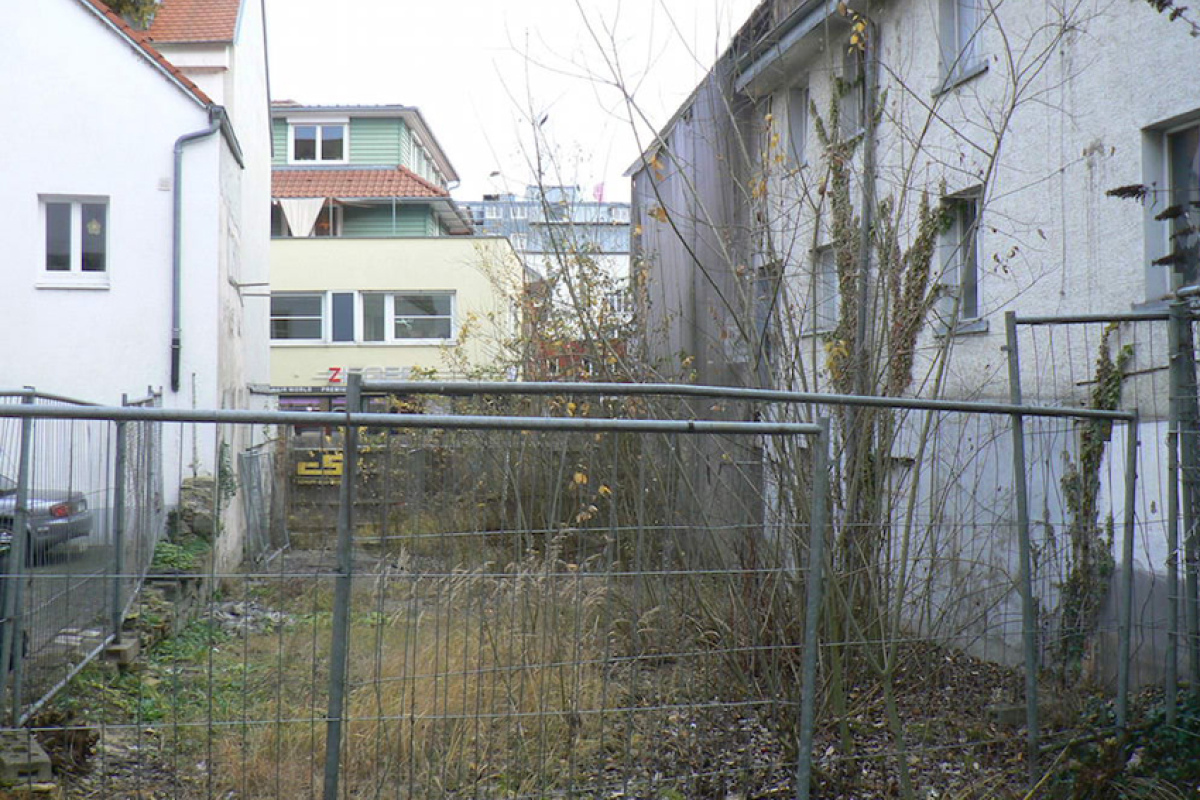 Das Grundstück, auf dem die Synagoge nicht gebaut wird.