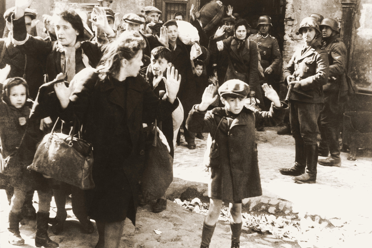 Foto des Jungen aus dem Warschauer Ghetto