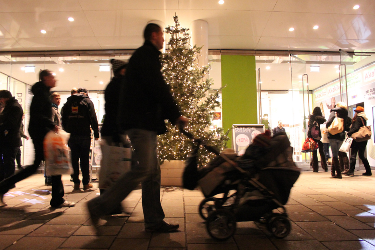 Weihnachtseinkaufsstress