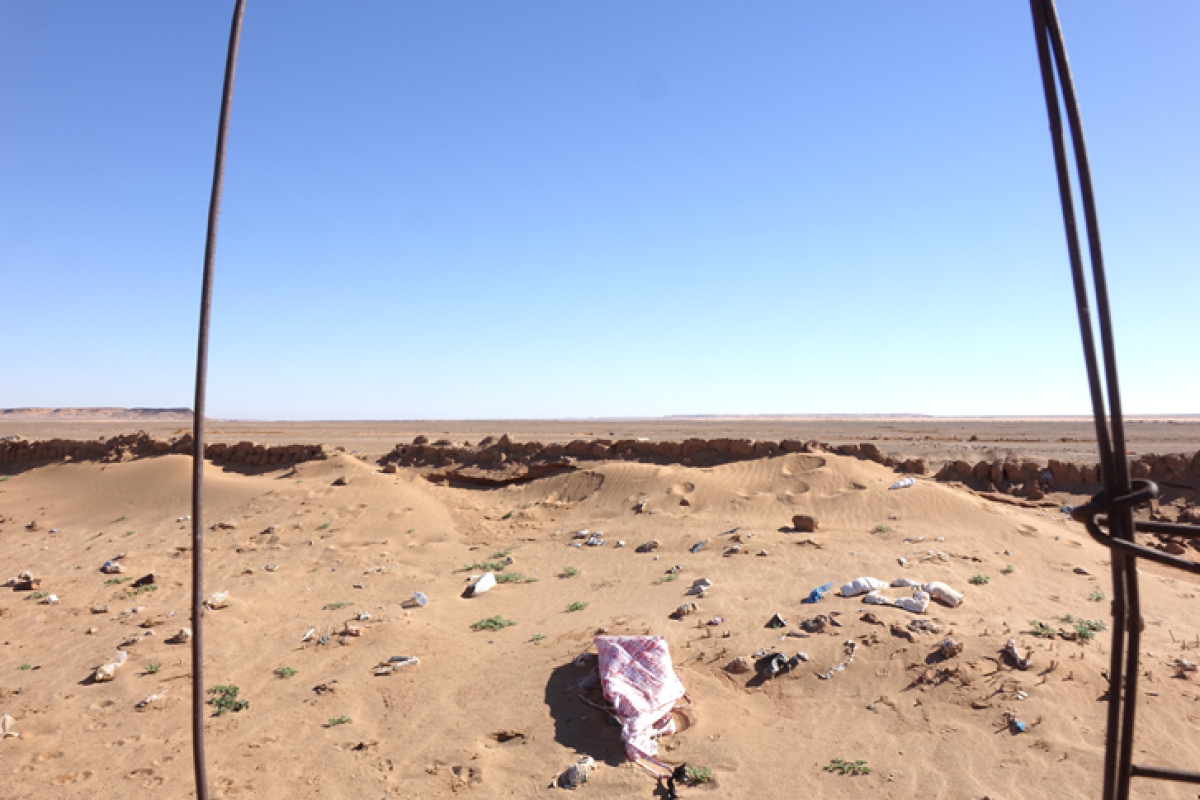 Flüchtlingslager in der algerischen Provinz Tindouf -  am Horizont beginnt Westsahara
