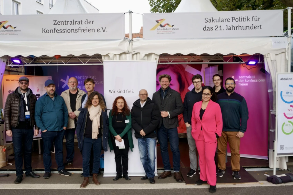 Der Infostand auf dem Bürgerfest am Tag der Deutschen Einheit 2025 in Saarbrücken